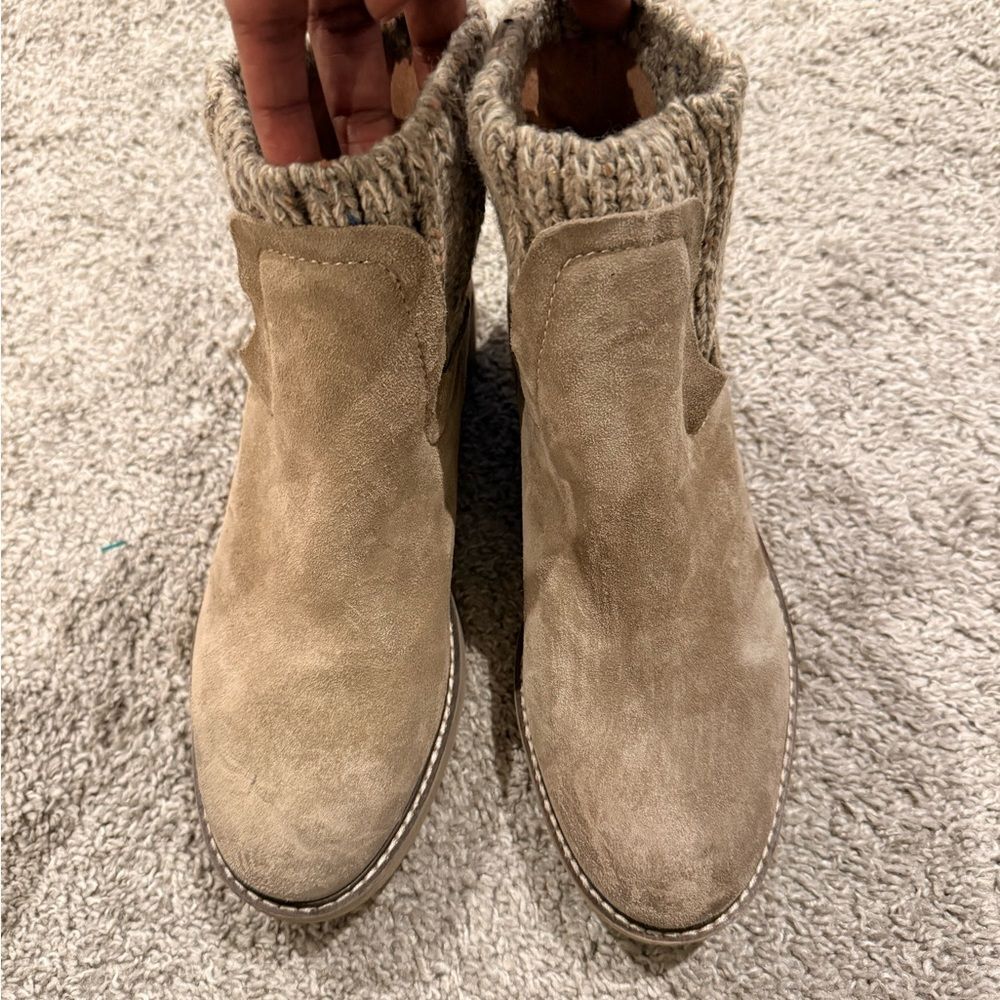 Comfortiva Taupe Ankle Booties